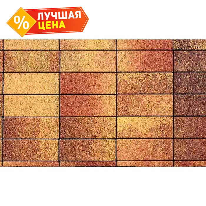 Плитка тротуарная Паркет Б.4.П.6 Листопад гладкий Осень 180x60x60 мм