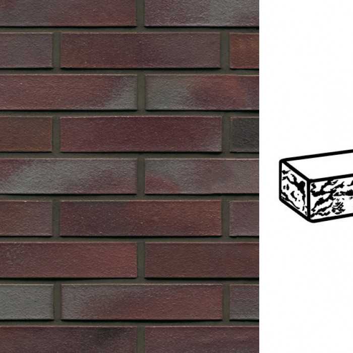 Кирпич клинкерный Muhr 10 Violettblau geflammt готик, 240х115х52 мм